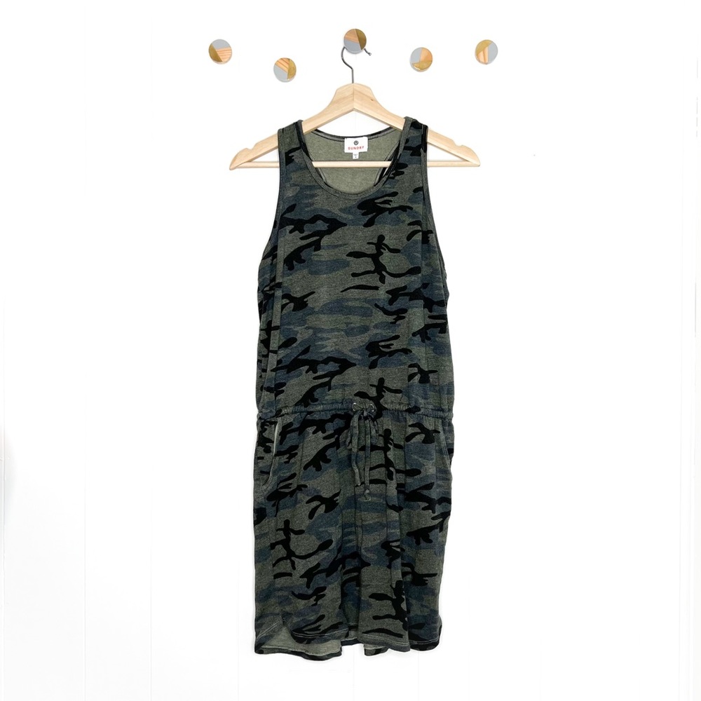 Sundry Camo Racerback Tank Dress